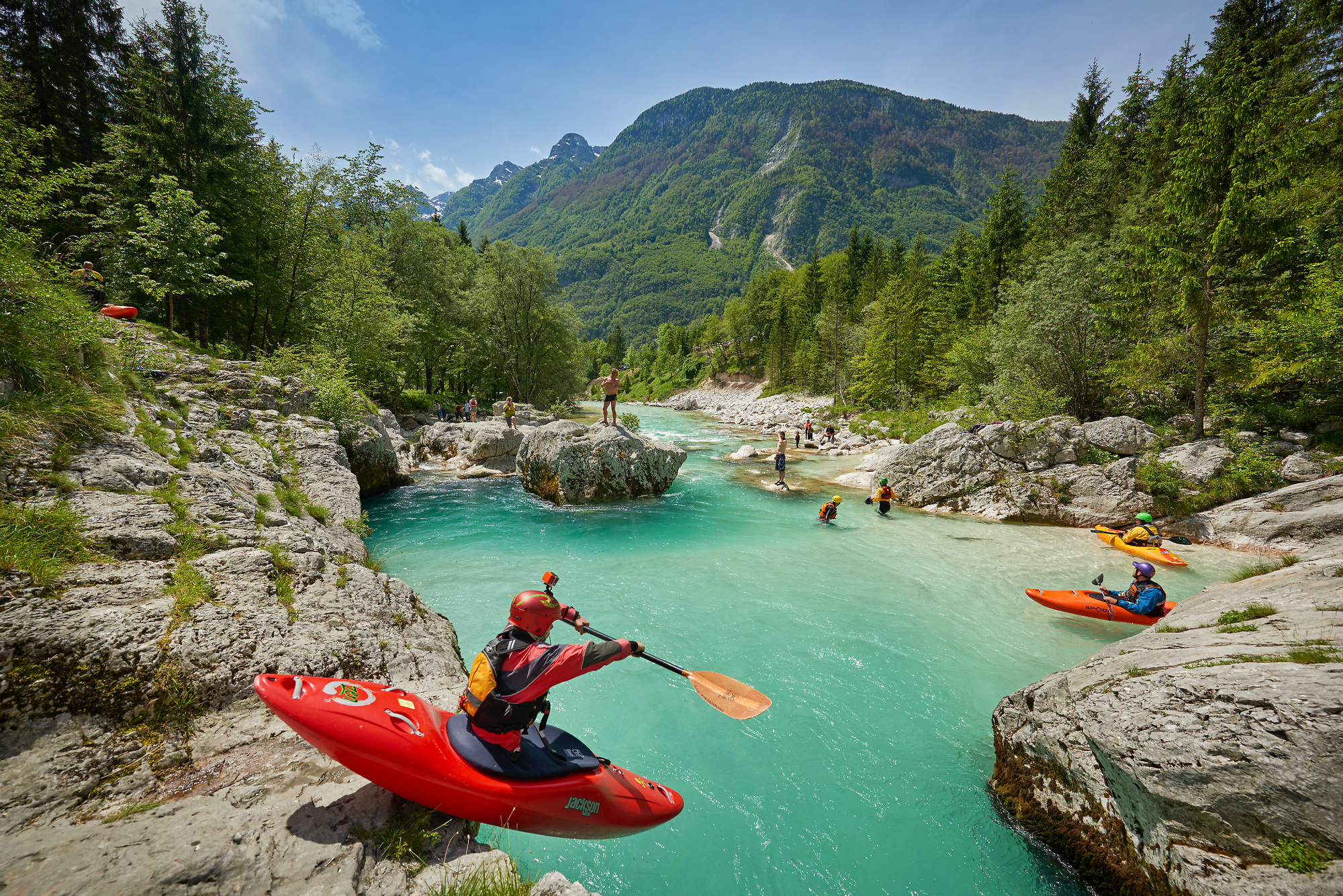 Emerald Soča River valley
